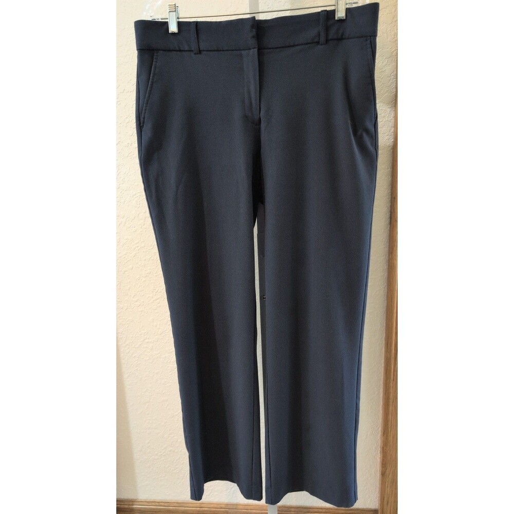 Women's Navy Blue Dress Career Pant Briggs Size 12 Straight Leg Stretch Waist